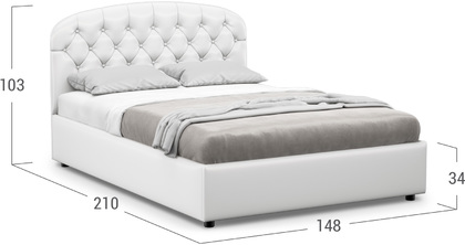 Кровать двуспальная Bianca New 140х200 Модель 1227